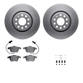 R1 Concepts WDTH1-73018 Brake Rotors - Carbon Coated W/ Euro Ceramic Pads & Hdw